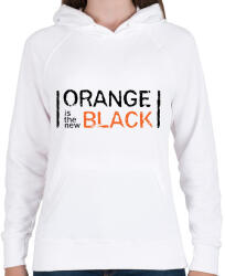 printfashion Orange is the new Black - Női kapucnis pulóver - Fehér (2529360)