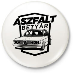 printfashion Aszfalt betyár - Old School BMW - Kitűző, hűtőmágnes - Fehér (4344788)