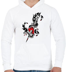 printfashion SNAKE - Férfi kapucnis pulóver - Fehér (1943362)