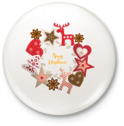 printfashion Karácsony - karácsonyi díszek - Kitűző, hűtőmágnes - Fehér (5647826)