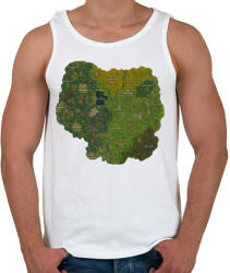 printfashion Fortnite MiniMap - Férfi atléta - Fehér (1239842)