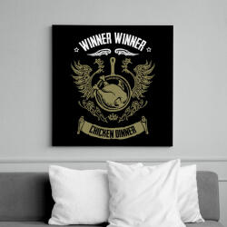 printfashion winner winner chicken dinner - Vászonkép - Fekete (6646621)