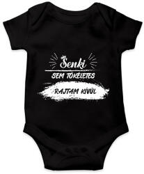 printfashion Senki sem tökéletes - Baba Body - Fekete (7801009)