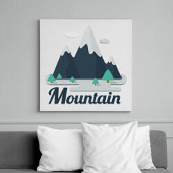 printfashion Mountain - Vászonkép - Fehér (6623926)