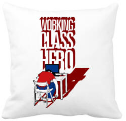 printfashion Working class hero - Párnahuzat, Díszpárnahuzat - Fehér (242976)