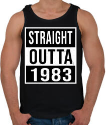 printfashion Straight Outta 1983 - Férfi atléta - Fekete (13515068)