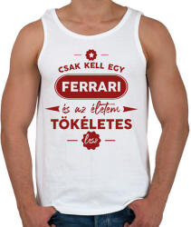 printfashion Csak kell egy Ferrari - Férfi atléta - Fehér (7200131)