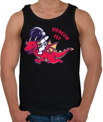 printfashion Dragon fly - Űrhajóssal - Férfi atléta - Fekete (6929404)