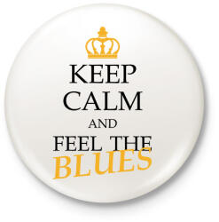 printfashion Keep calm - Blues - Kitűző, hűtőmágnes - Fehér (7656880)