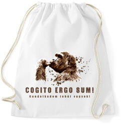 printfashion Gondolkodom tehát vagyok - Sportzsák, Tornazsák - Fehér (1325195)