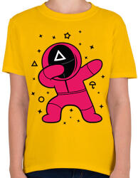 printfashion Squid Game Dab háromszög - Gyerek póló - Sárga (5725492)