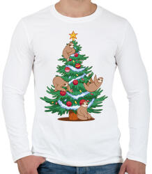 printfashion Lajháros Karácsonyfa - Férfi hosszú ujjú póló - Fehér (14597989)