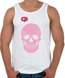printfashion PInk Skull - Férfi atléta - Fehér (2235940)