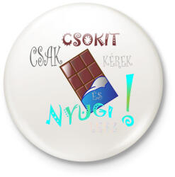 printfashion csoki - Kitűző, hűtőmágnes - Fehér (10950938)