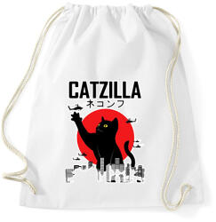 printfashion Catzilla - Sportzsák, Tornazsák - Fehér (16760118)