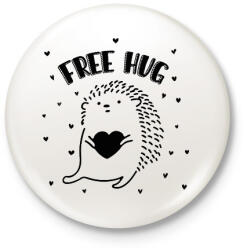 printfashion Ingyen ölelés - Süni - Kitűző, hűtőmágnes - Fehér (12542608)