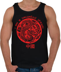 printfashion Dangerous dragon - Férfi atléta - Fekete (7617604)