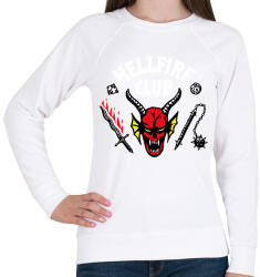 printfashion Hellfire Club - Női pulóver - Fehér (7450763)