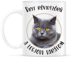 printfashion Brit rövidszőrű - Legjobb barát - Bögre - Fehér (7169772)