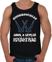 printfashion A levegő kiváltság - Férfi atléta - Fekete (15908822)