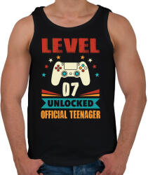 printfashion 7 éves gamer - Férfi atléta - Fekete (1448608)