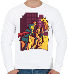printfashion Tűzoltó - Férfi pulóver - Fehér (6246555)