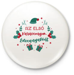 printfashion Az első Karácsonyom - Anya - Kitűző, hűtőmágnes - Fehér (9478252)