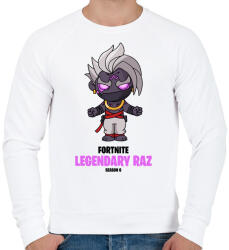 printfashion Legendary Raz - Fortnite Season 6 - Férfi pulóver - Fehér (5357485)