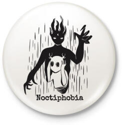 printfashion Noctiphobia - Kitűző, hűtőmágnes - Fehér (5484710)