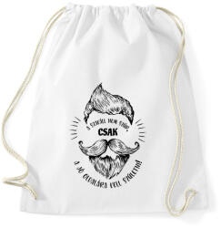 printfashion A szakáll nem szúr - Fekete - Sportzsák, Tornazsák - Fehér (6836624)