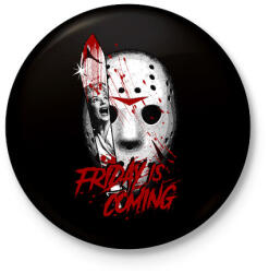 printfashion A péntek közeleg - Kitűző, hűtőmágnes - Fekete (3101299)