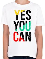 printfashion Yes you can - Gyerek póló - Fehér (6534922)