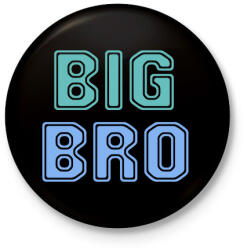 printfashion BIGBRO - Kitűző, hűtőmágnes - Fekete (3100119)