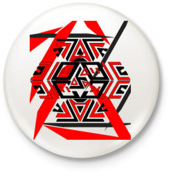 printfashion black&red1 - Kitűző, hűtőmágnes - Fehér (3090183)