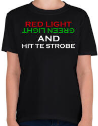 printfashion Red light - Green light - Gyerek póló - Fekete (2520583)