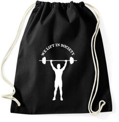 printfashion We lift in society - Sportzsák, Tornazsák - Fekete (6608529)