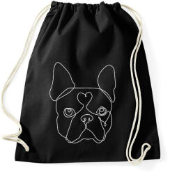 printfashion Vonalas Boston terrier - Sportzsák, Tornazsák - Fekete (7100967)