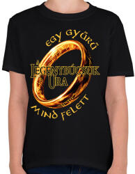 printfashion A Legénybúcsúk Ura, egy gyűrű mind felett - Gyerek póló - Fekete (16473990)