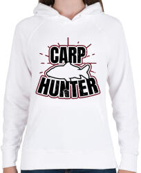 printfashion Carp Hunter - Női kapucnis pulóver - Fehér (2613953)