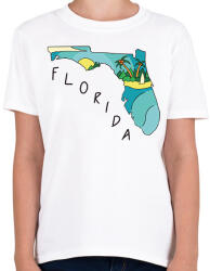 printfashion Florida - Gyerek póló - Fehér (7648325)