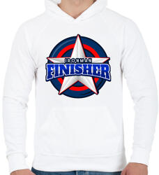 printfashion IRONMAN FINISHER 2 - Férfi kapucnis pulóver - Fehér (9536757)