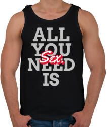 printfashion All you need is sex - Férfi atléta - Fekete (9957929)