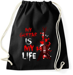 printfashion My guitar is my Life - Sportzsák, Tornazsák - Fekete (16248229)