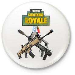 printfashion Scar Weapon Fortnite - Kitűző, hűtőmágnes - Fehér (3088115)