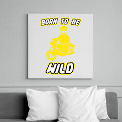 printfashion born-to-be-wild-yellow - Vászonkép - Fehér (6623407)