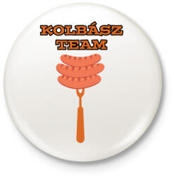 printfashion Kolbász Team - Kitűző, hűtőmágnes - Fehér (3083426)
