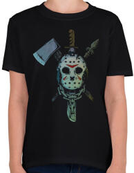 printfashion Jason Voorhees 5 - Gyerek póló - Fekete (5564009)