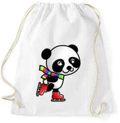 printfashion Panda korcsolyázik - Sportzsák, Tornazsák - Fehér (12057902)