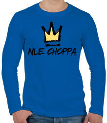 printfashion NLE choppa - Férfi hosszú ujjú póló - Királykék (2128044)