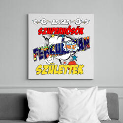 printfashion Februári Szuperhős - Vászonkép - Fehér (6629773)